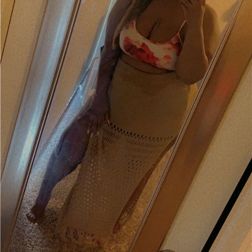 “Brown Mesh Swimsuit cover up”